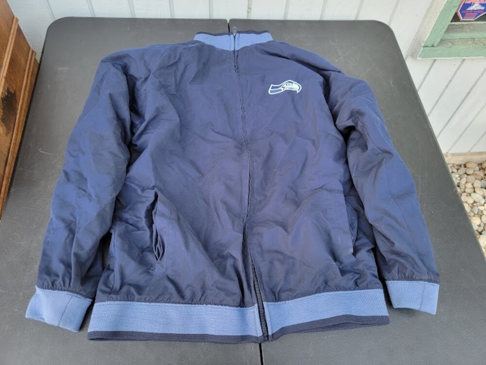 Seattle Seahawks Men's Track Jacket Blue Full-Zip Size Extra Large XL